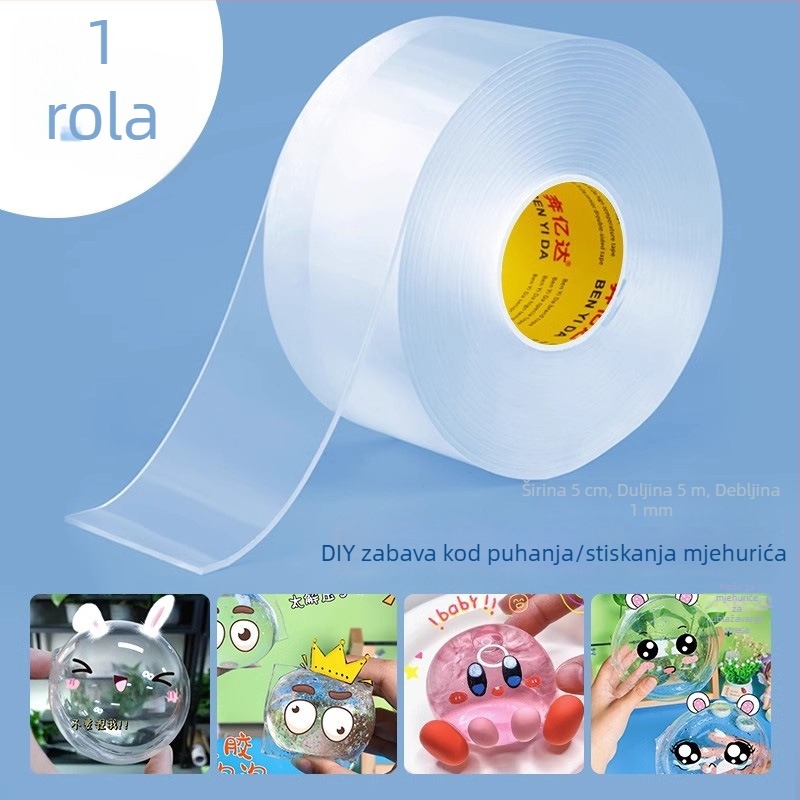 DIY igračka s vodnim mjehurićima i nano ljepilnom trakom – set za opuštanje, gnječenje i puhanje mjehurića