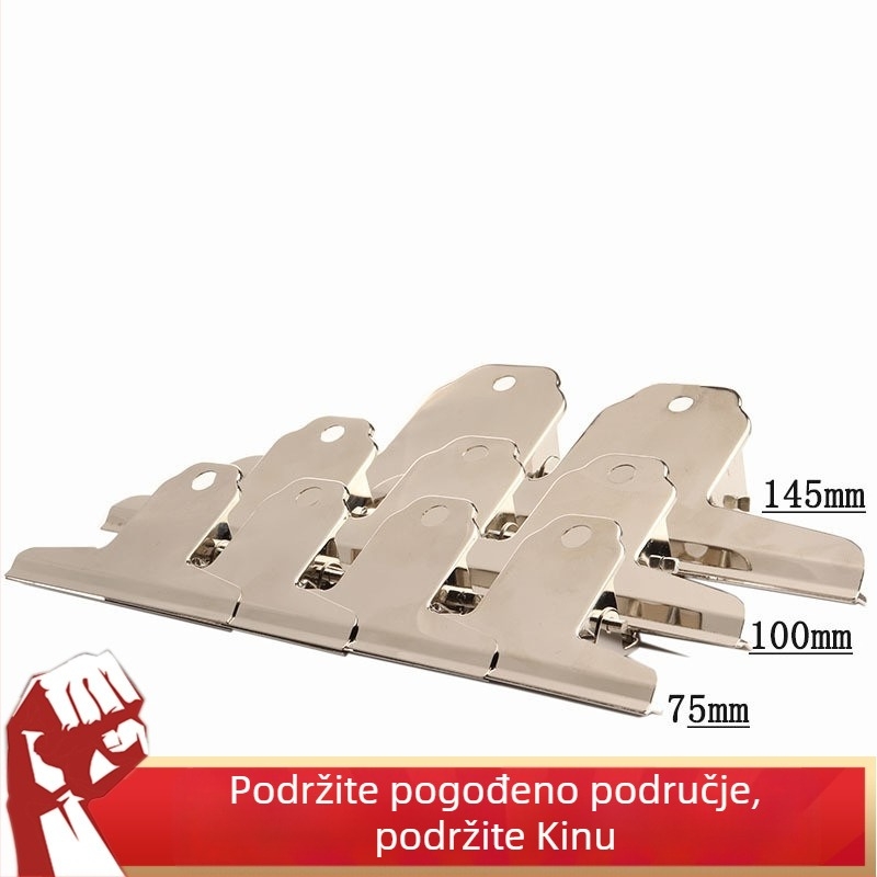 Klip od nehrđajućeg čelika 100 mm, srebrne boje, s dugom repom, metalni klip za uredske materijale i karte, mini klip