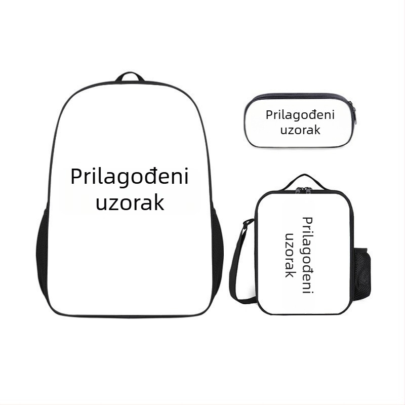 Školski ruksak s digitalnim sublimacijskim tiskom, otporan na habanje, unisex, s podesivim naramenicama
