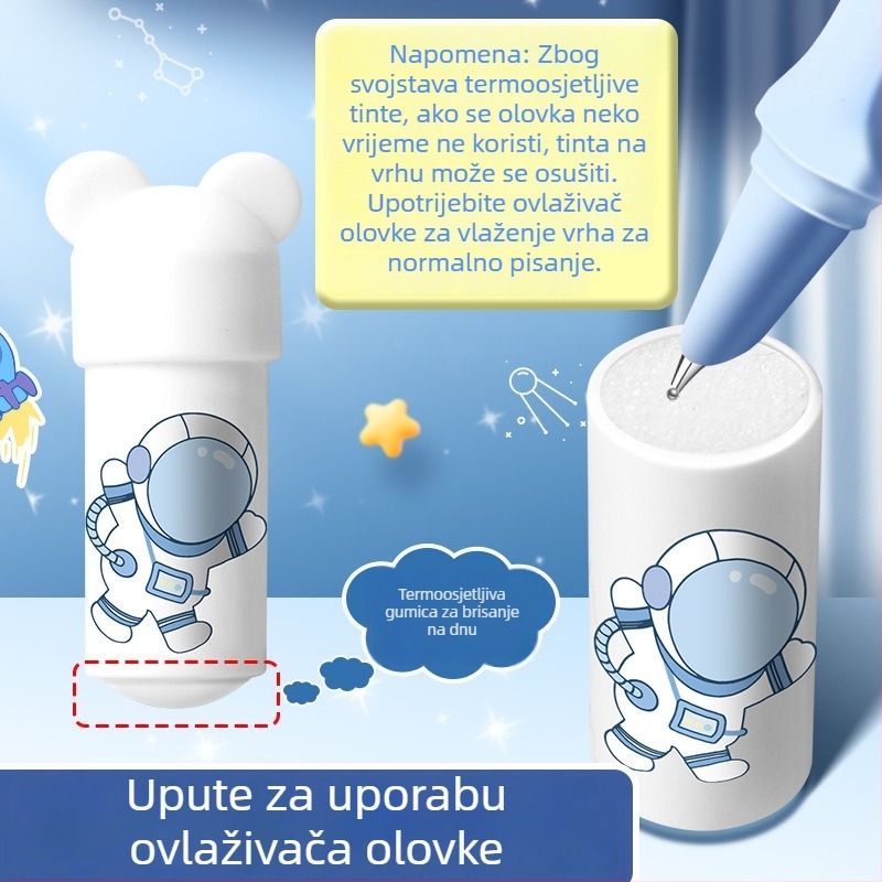 True Color topljivo brisivo pero za učenike trećeg razreda, brisivo mastilo osjetljivo na toplinu, zamjenjivi spremnik mastila