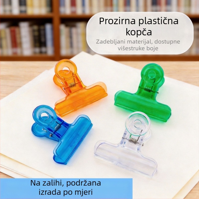 Višestruki prozirni klip s okruglom glavom, INS stil klip od akrila za uredske dokumente i školski pribor