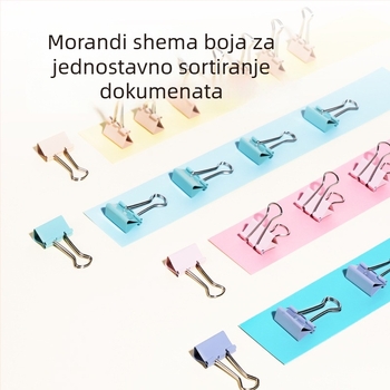 Deli 8556A Morandi boje metalne kvačice set: dovetail kvačica, bočni kut kvačica, male kvačice i kvačica za karticu