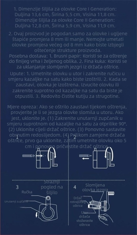 Xinxiang oštrilica za olovke za skice, M serija, za studente umjetnosti, ručna oštrilica Mia