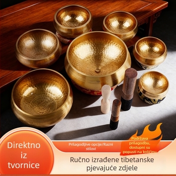 Bakrena pjevajuća zdjela za meditaciju, jogu i zen zvuk terapiju