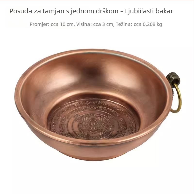 Tanjur za tamjan s križnim Vajrom i kolom mandale – ukras