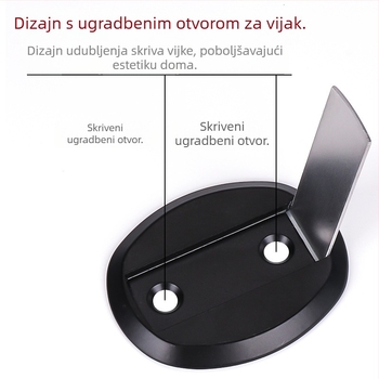 Top Valley Nevidljivi magnetski vrata stopper, bez bušenja, cinkova slitina, debeli gornji dio vrata, zaštita od sudara, podni montažni za drvena vrata u spavaćoj sobi