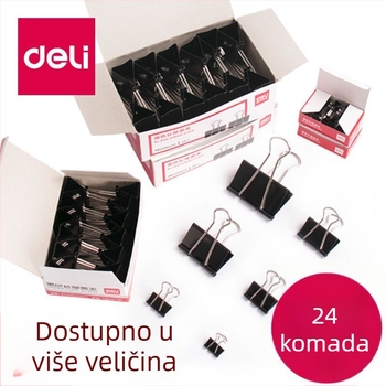 Deli 9544-4 Držač za karte, 25 mm cilindričan, crna, 12 kom./kutija