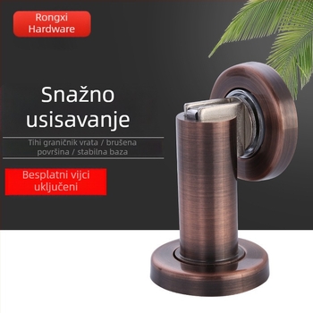 Stenski magnetski zaustavljač vrata od cinkovog legura, debeli, brušeni završetak