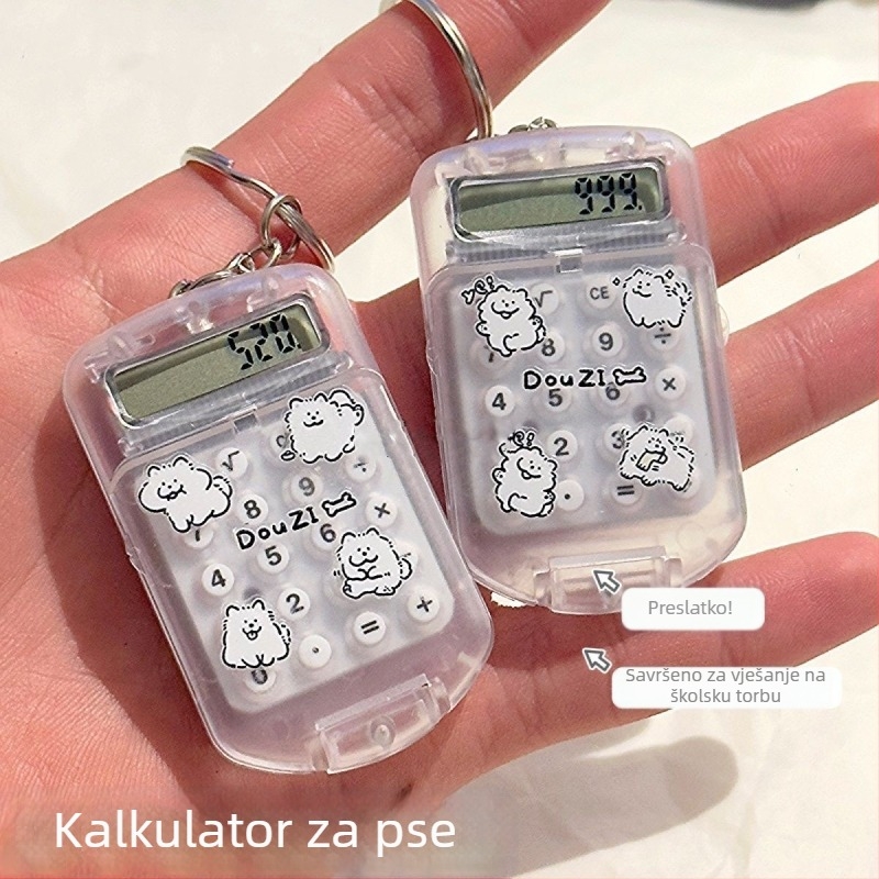 Mini kalkulator s modernim stilom društvenih mreža, tiho i slatko, kompaktnog i prijenosnog dizajna, s zaslonom od 8 znamenki, minimalistički dizajn za Studentski dom