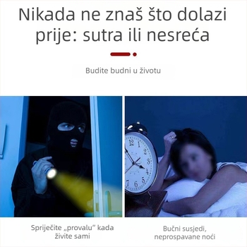 Gornji sigurnosni uređaj za vrata, protiv krađe, bez bušenja i vijaka, doraz vrata