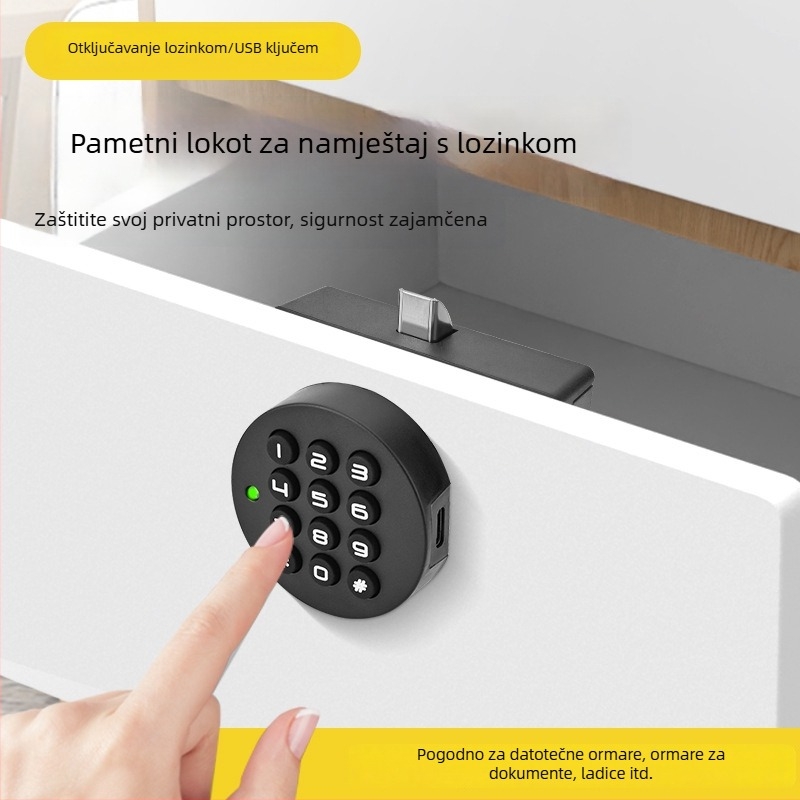 Brava za ormarić s otiskom prsta – pametna elektronička brava s kodom za ormarić za cipele i metalni uredski ormar