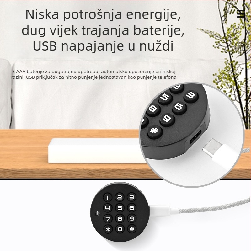 Brava za ormarić s otiskom prsta – pametna elektronička brava s kodom za ormarić za cipele i metalni uredski ormar