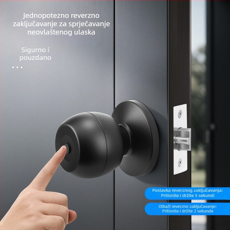 Sferna brava s otiskom prsta i lozinkom, grafiti Bluetooth upravljanje, mehanički fizički gumb, otporna na niske temperature, kućni pametni zaključavanje