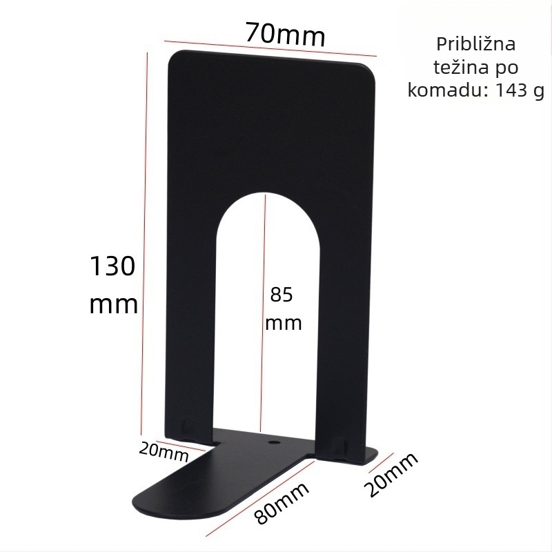 Mini metalni držač knjiga, kompaktni stolni držač za knjige s klipsom za stranice, 145 g