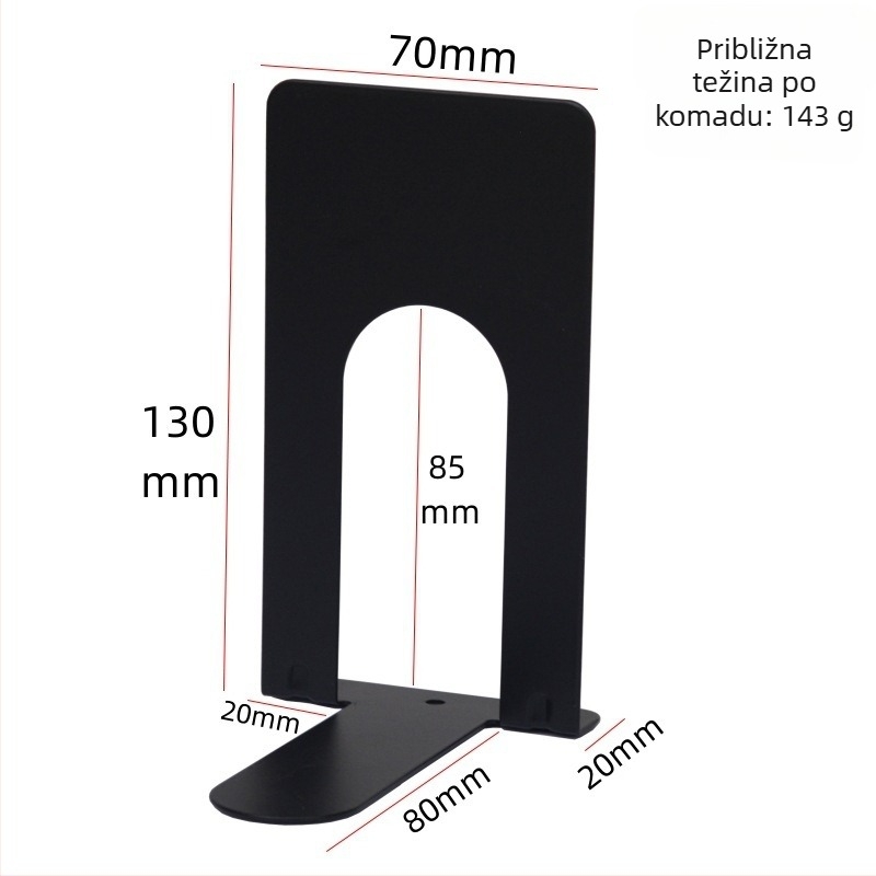 Mini metalni držač knjiga, kompaktni stolni držač za knjige s klipsom za stranice, 145 g