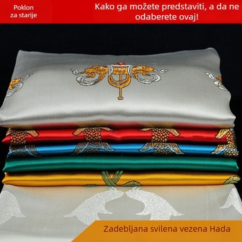 Hada s osam sretnih simbola, dužina 260 cm, širina 50 cm, velika veličina, etnički stil