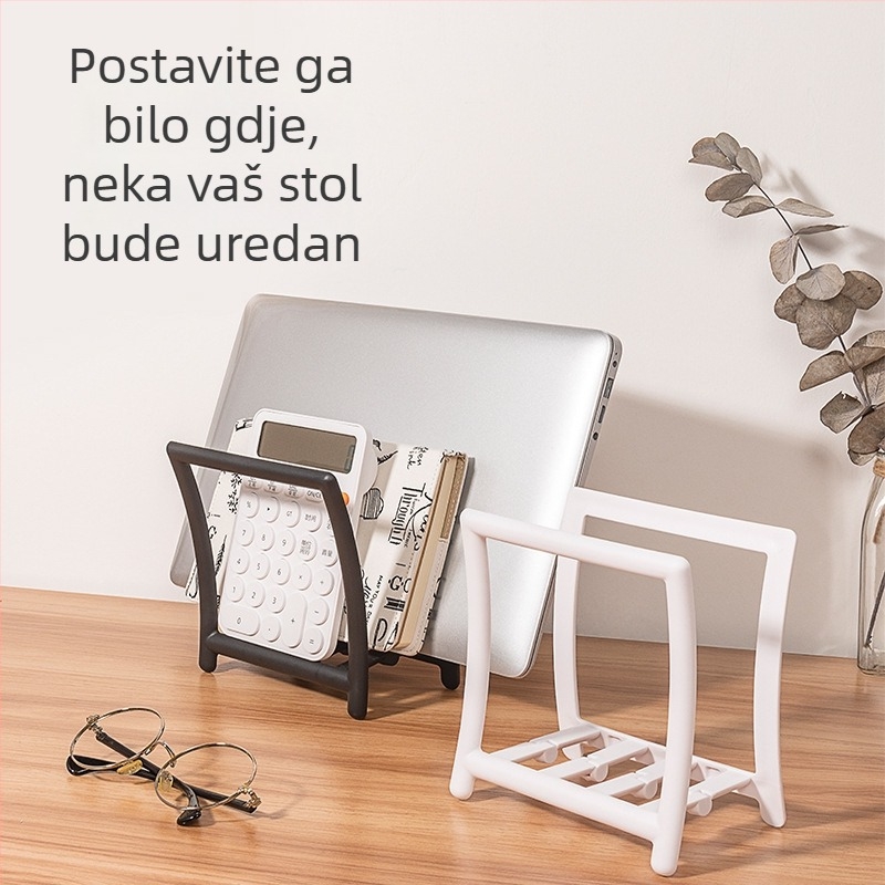 Vertikalna polica za knjige s kreativnim gravitacijskim dizajnom — držač knjiga na studentskom stolu