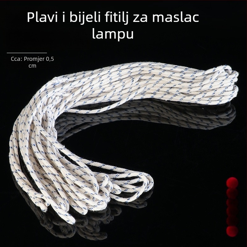 Pamučni fitilj za budističke masne lampe, bijeli