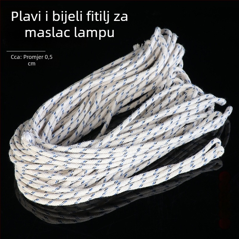 Pamučni fitilj za budističke masne lampe, bijeli