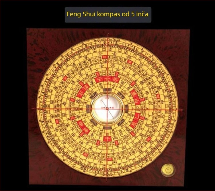 Chongdaotang feng shui kompas ploča tri u jednom, veličine 3, 5, 6, 8, 9 i 10 inča