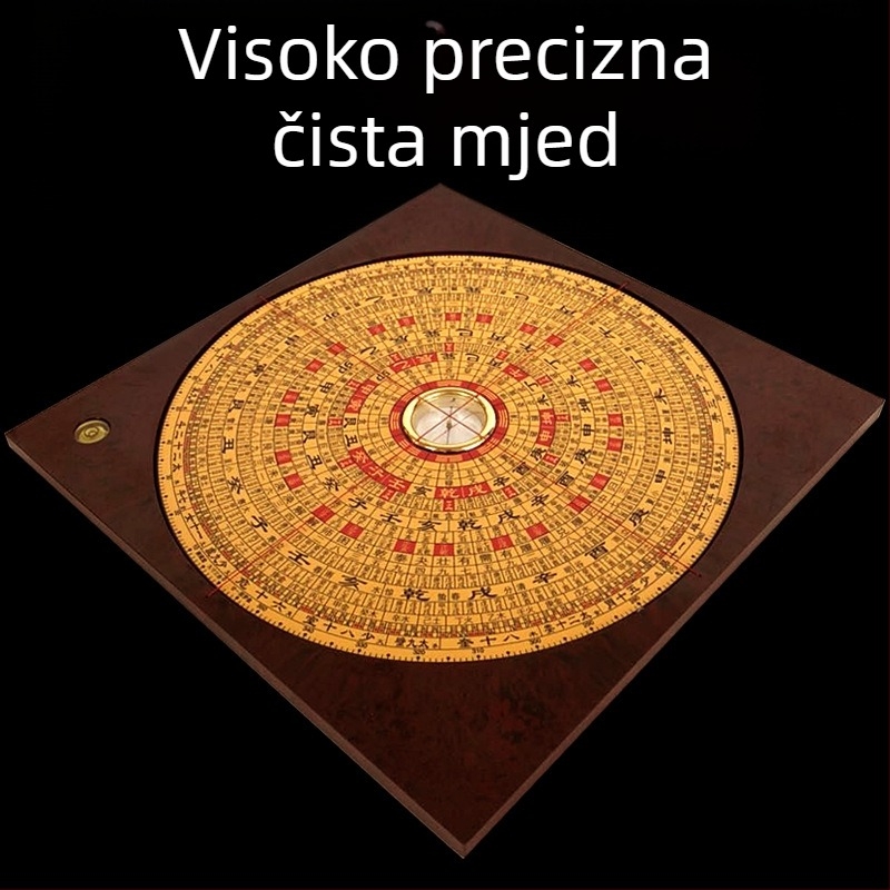 Chongdaotang feng shui kompas ploča tri u jednom, veličine 3, 5, 6, 8, 9 i 10 inča