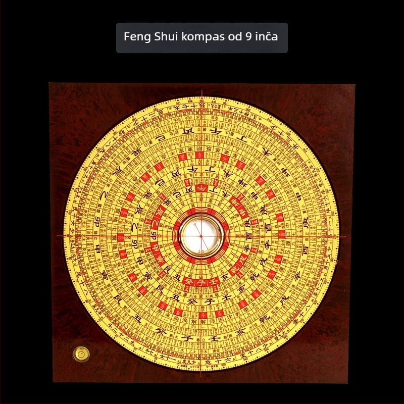 Chongdaotang feng shui kompas ploča tri u jednom, veličine 3, 5, 6, 8, 9 i 10 inča