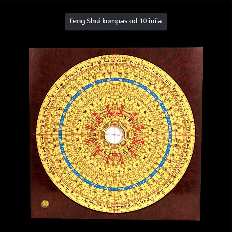 Chongdaotang feng shui kompas ploča tri u jednom, veličine 3, 5, 6, 8, 9 i 10 inča