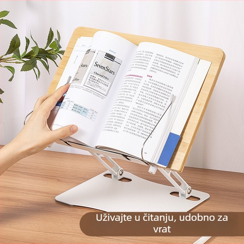 Drveni stalak za čitanje knjiga, podesiv i proširiv, stolni držač za djecu i učenike