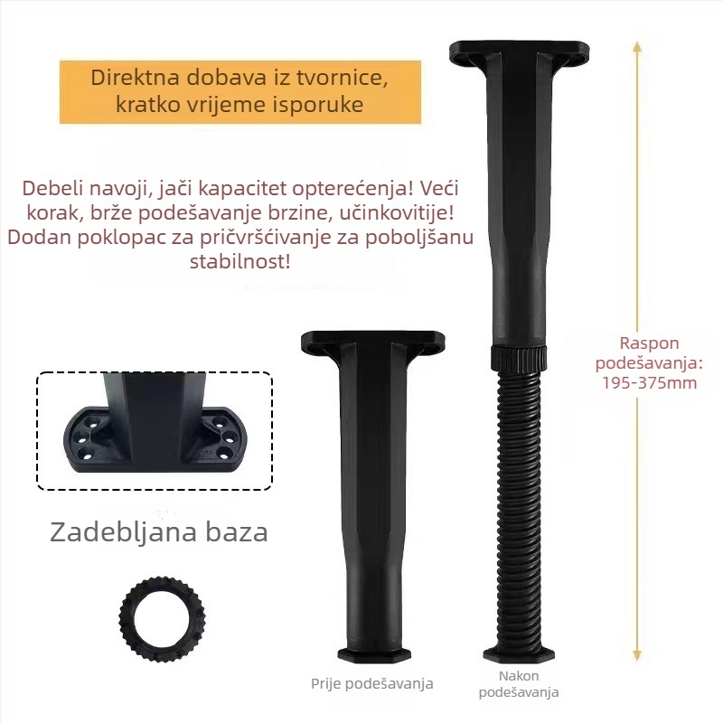 Prilagodljive noge kreveta za okvir kreveta – teleskopske noge