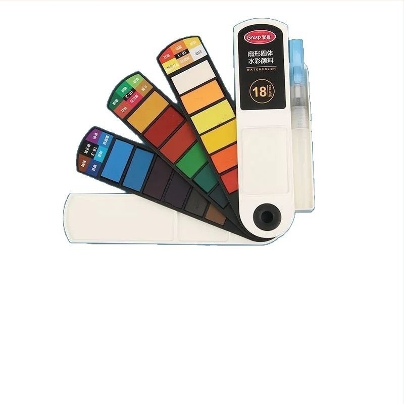 Master gouache set u obliku ventilatora, 24 boja, prijenosna kutija za crtanje
