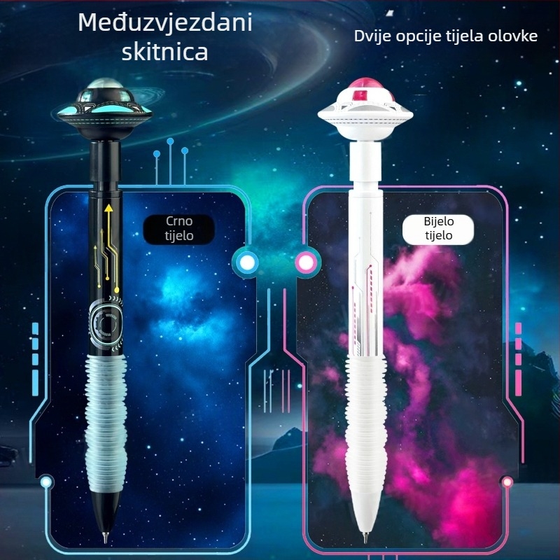 Delshi Međuzvjezdni putnik — Rotirajuća planeta Gel olovka za studente, crna