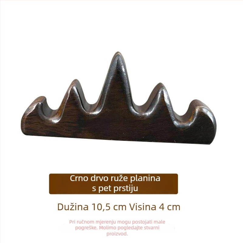 Drveni držač olovaka s pretincima, retro stil, crno Zizimu drvo