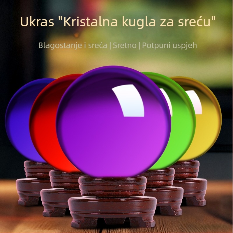  Kristalna kugla Feng Shui s koralikama za privlačenje bogatstva – dekor dnevnog boravka, hodnika i ureda
