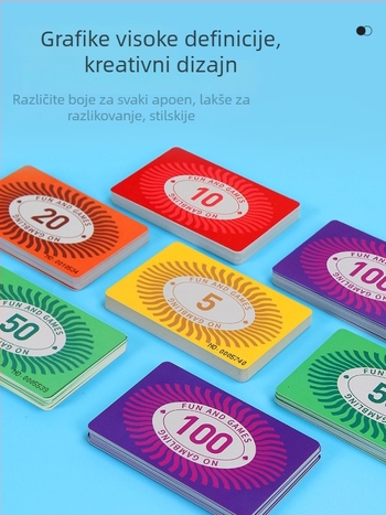 Plastične kartice tokena s zaštitom od krivotvorenja za mahjong i karte