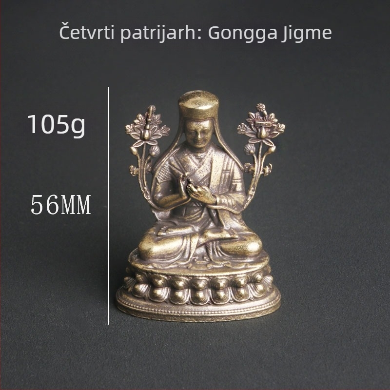 Mosazna Buddha statua Sakya petorice patriarha za kućni oltar