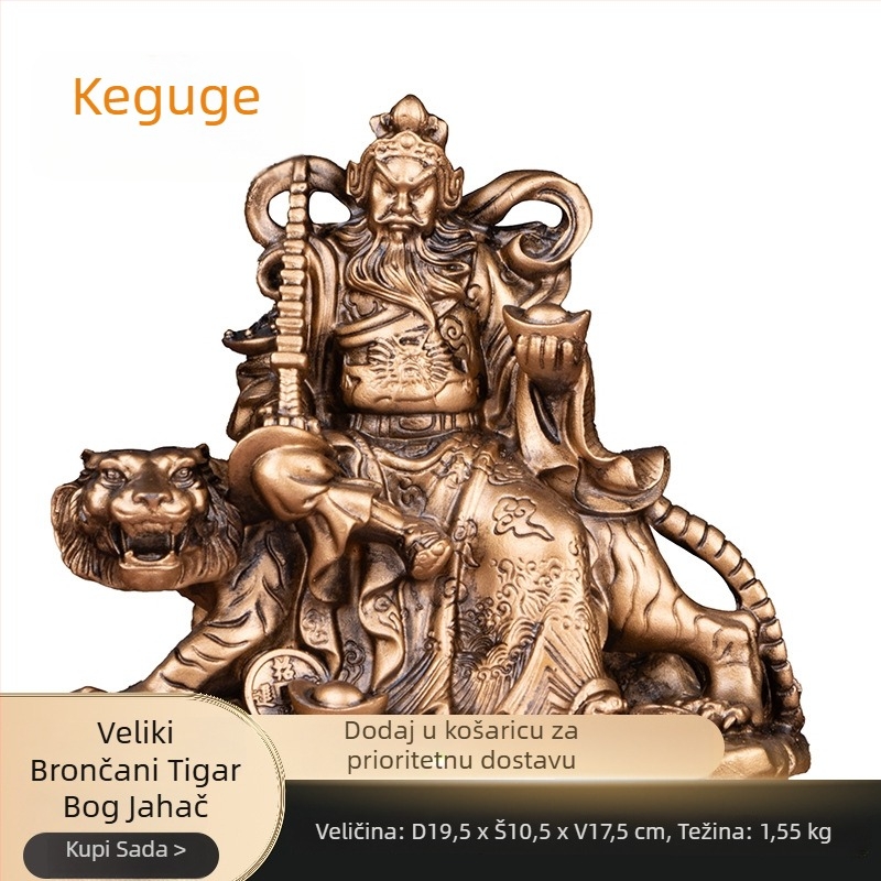 Statua Zhao Gongminga, Boga bogatstva, za kućnu dekoraciju
