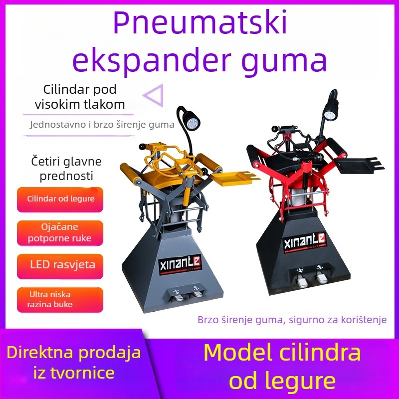 Pneumatski proširivač guma s pedalama — alat za demontažu i popravak guma