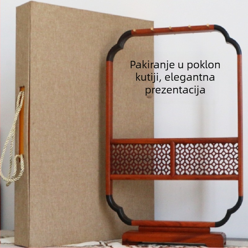 Masivan drveni držač za četkice i stalak za izlaganje kaligrafije, jednostavan retro dizajn, novi kineski stil