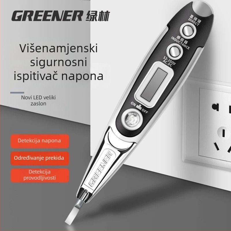 Green Forest digitalni tester napona s prikazom – višestruki senzor, detekcija kućnih mreža, visoka preciznost, 2018 za električare