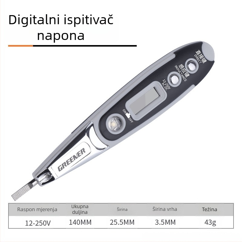 Green Forest digitalni tester napona s prikazom – višestruki senzor, detekcija kućnih mreža, visoka preciznost, 2018 za električare