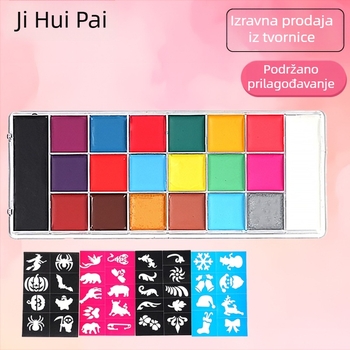 Nova set od 20 boja pigmenata za tjelesno slikanje za Halloween i Božić, dugotrajni kremasti makeup