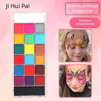 Nova set od 20 boja pigmenata za tjelesno slikanje za Halloween i Božić, dugotrajni kremasti makeup