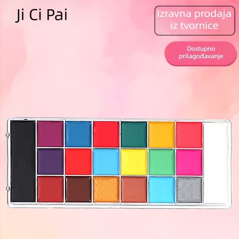 Nova set od 20 boja pigmenata za tjelesno slikanje za Halloween i Božić, dugotrajni kremasti makeup