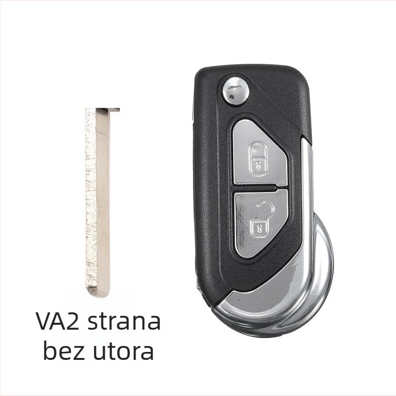 Kućište daljinskog ključa Peugeot Citroën, modificirani VA2 HU83, sjajna obruba.