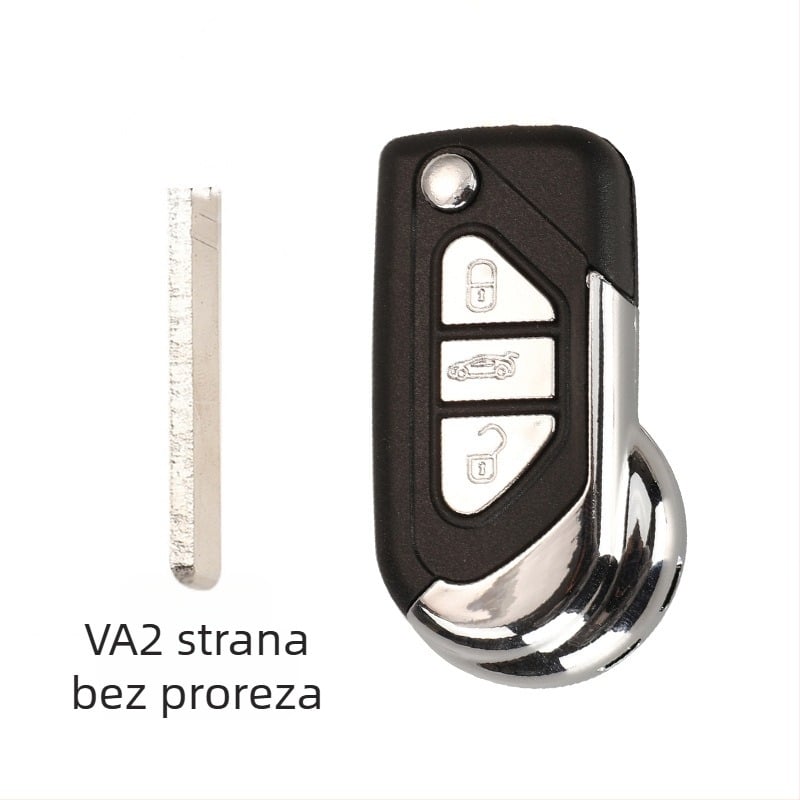 Kućište daljinskog ključa Peugeot Citroën, modificirani VA2 HU83, sjajna obruba.