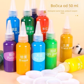 Set akrilnih i gouache boja za djecu – vodootporan, za crtanje prstima, crtanje na kamenčićima i grafite