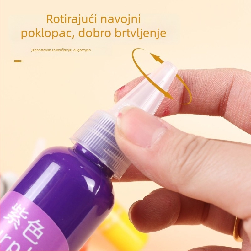 Set akrilnih i gouache boja za djecu – vodootporan, za crtanje prstima, crtanje na kamenčićima i grafite