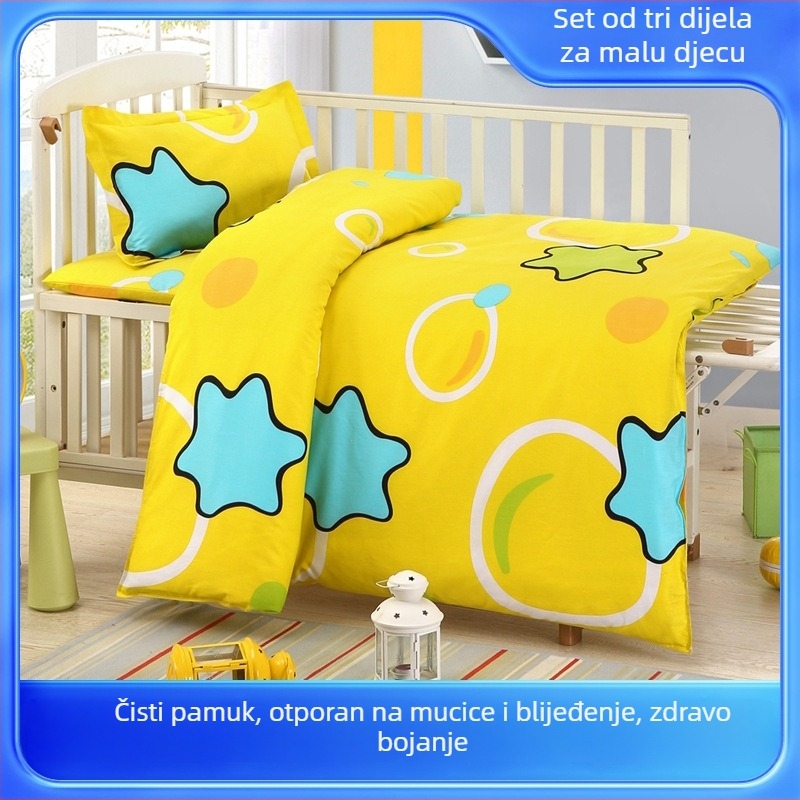 Set posteljine za bebe od 100% pamuka, klasa A, 3- ili 6-dijelni set