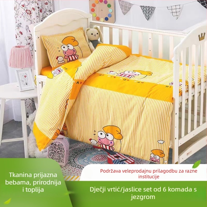 Set posteljine za bebe od 100% pamuka, klasa A, 3- ili 6-dijelni set