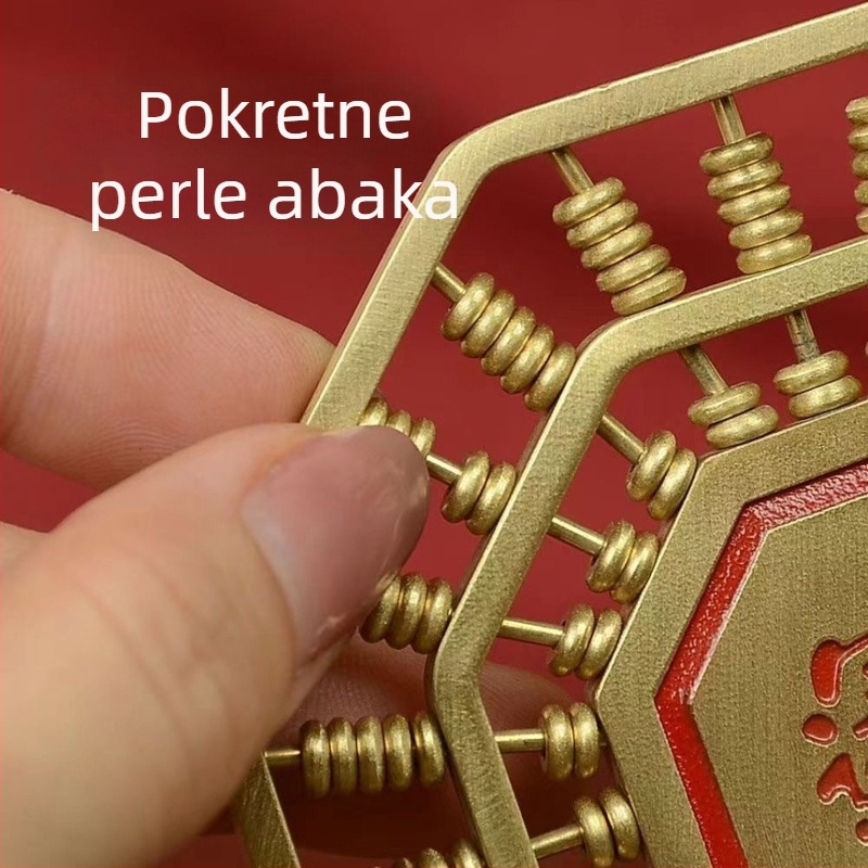 Mesing abakus s rotirajućim dizajnom, Bagua motiv, stolna dekoracija za ured